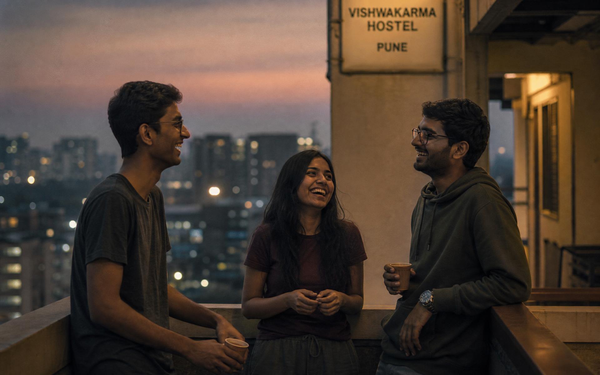 Indian students on campus